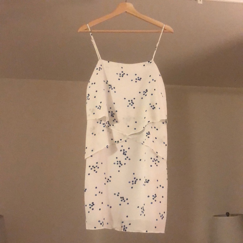 Spaghetti strap geometric print dress